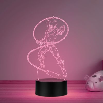 3D Illusion Ghost Raider Led Night Lamp Multicolored Light Gift for Anime Lover